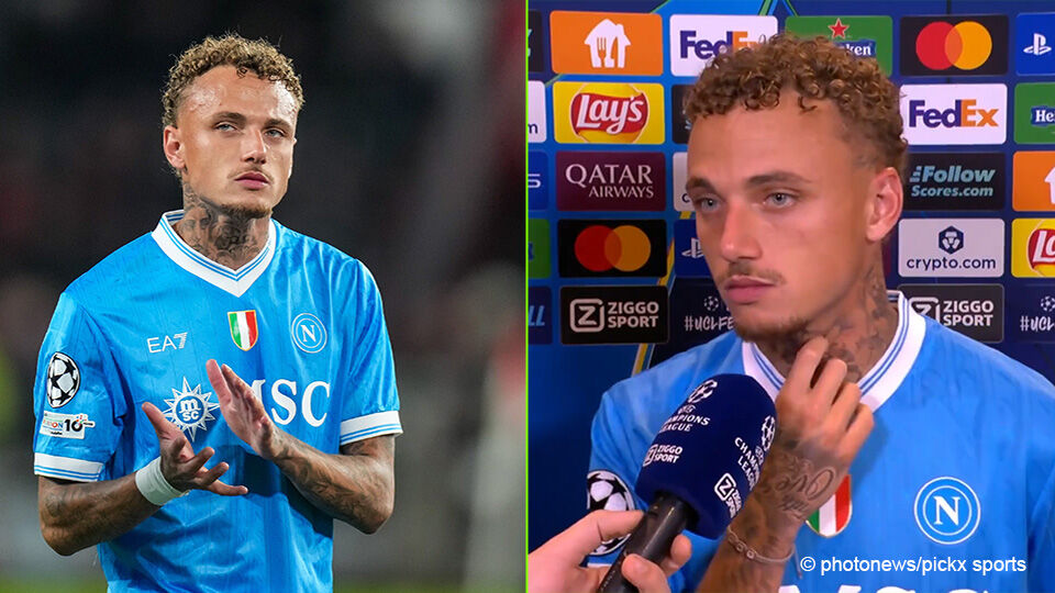 Noa Lang baalde als een stekker na de 6-2-nederlaag van Napoli op PSV.